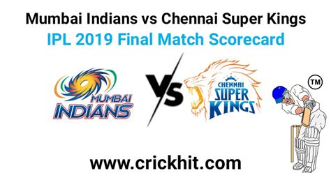 mi vs csk final 2019 scorecard